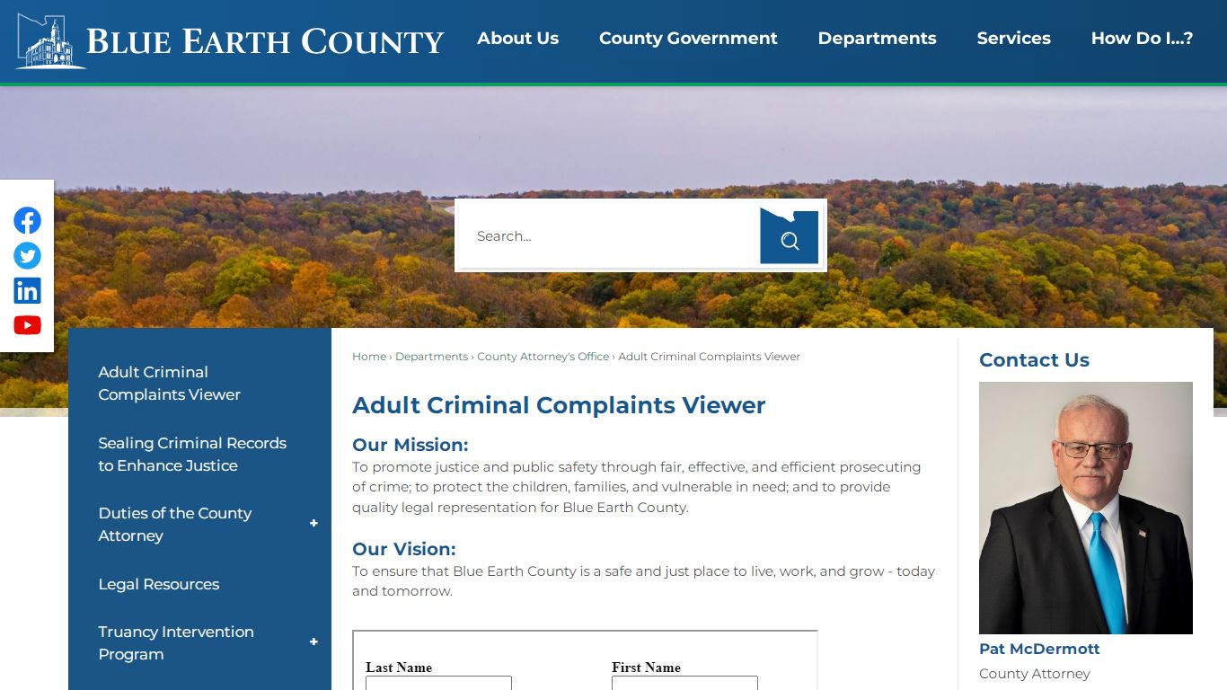 Adult Criminal Complaints Viewer | Blue Earth County, MN ...